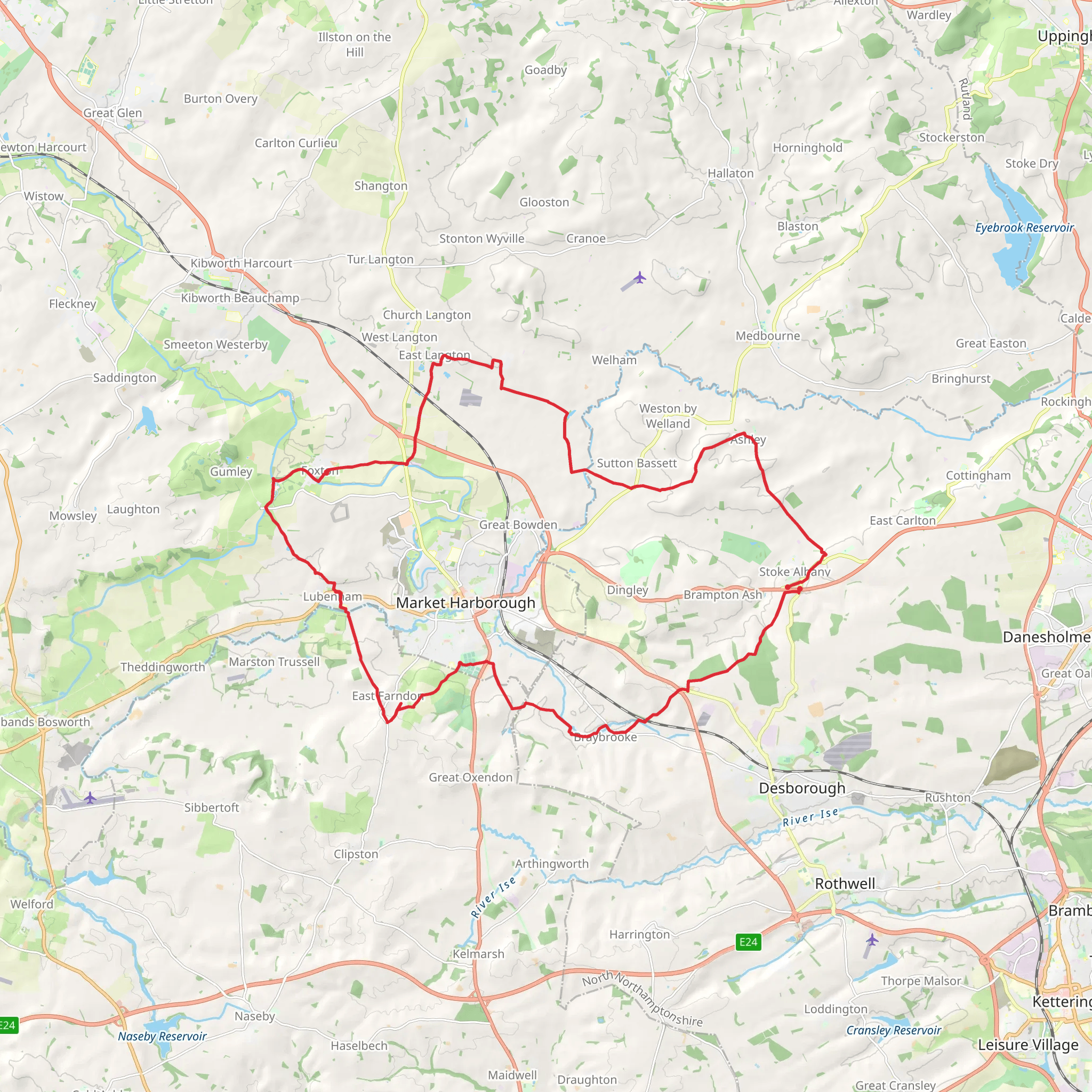 Stoke Albany Round mobile static map