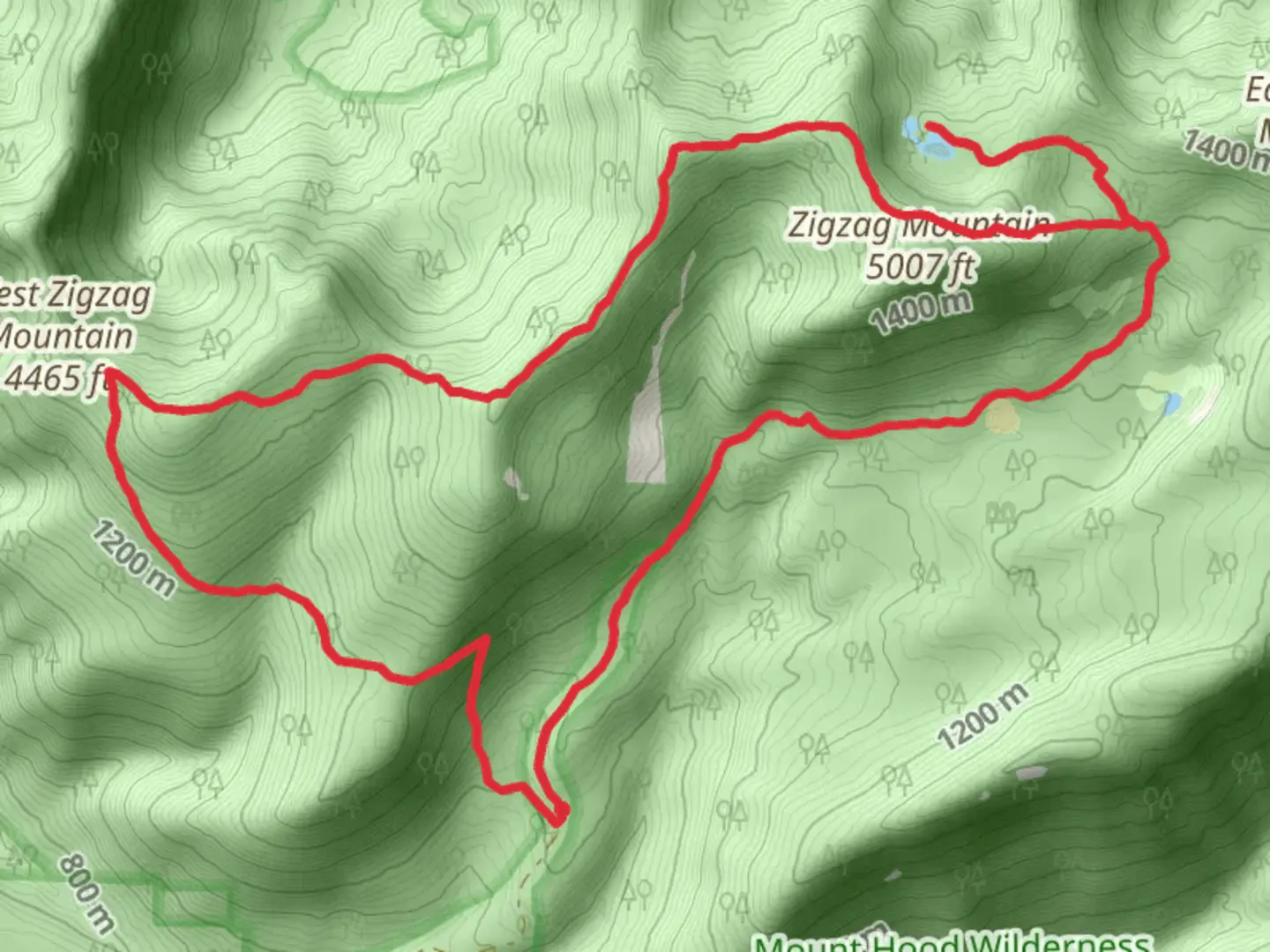 An image depicting the trail Devils Meadow, Cast Lake and Zigzag Mountain Loop Trail and its surrounding area.