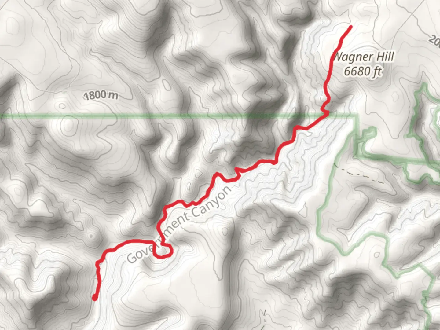 An image depicting the trail Government Canyon Trail and its surrounding area.