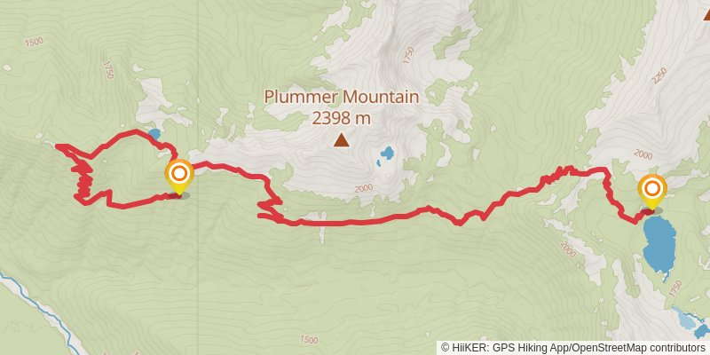 Miners Cabin via Hart Lake - Lyman Lake and Image Lake stage 3 Map