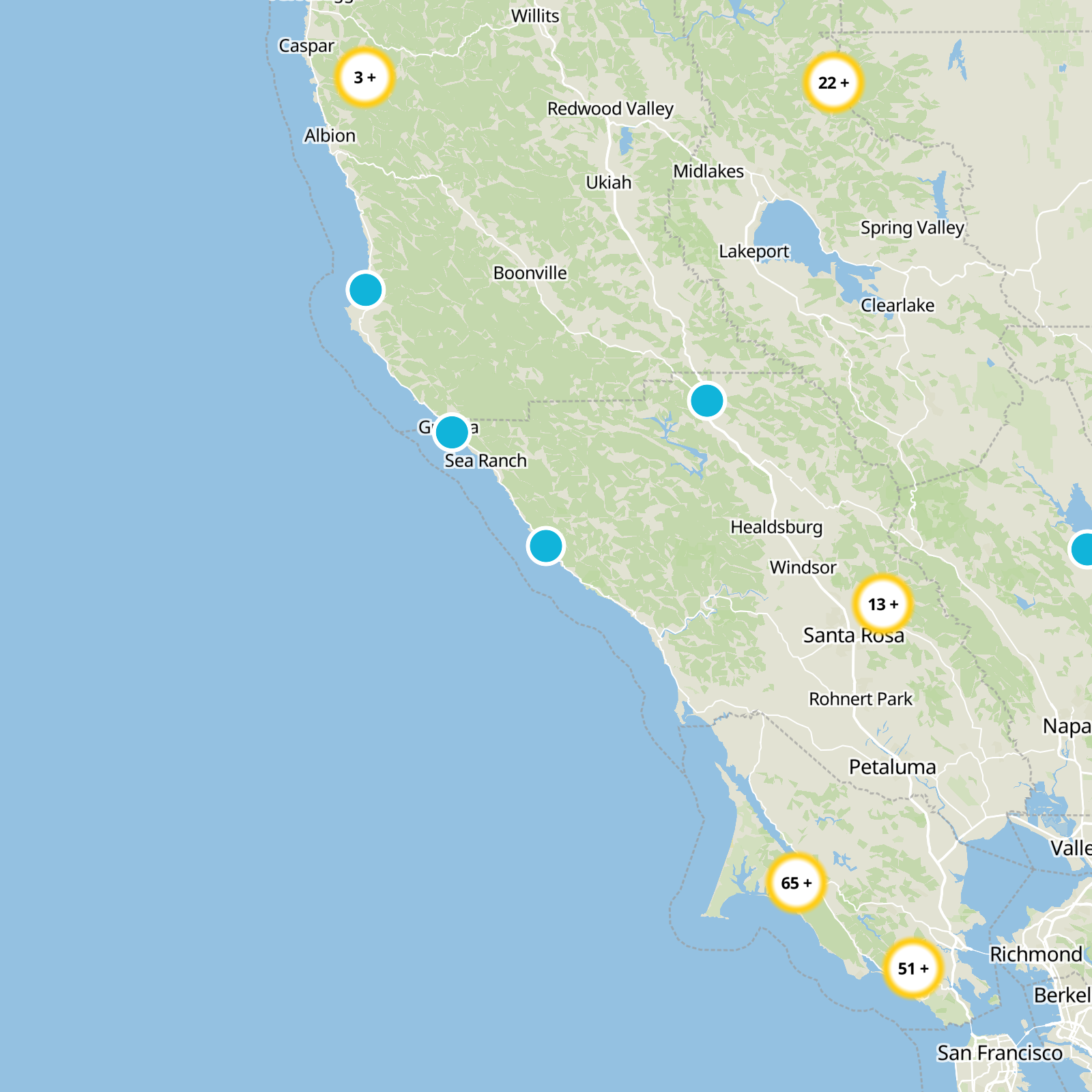 Sonoma County Static Map