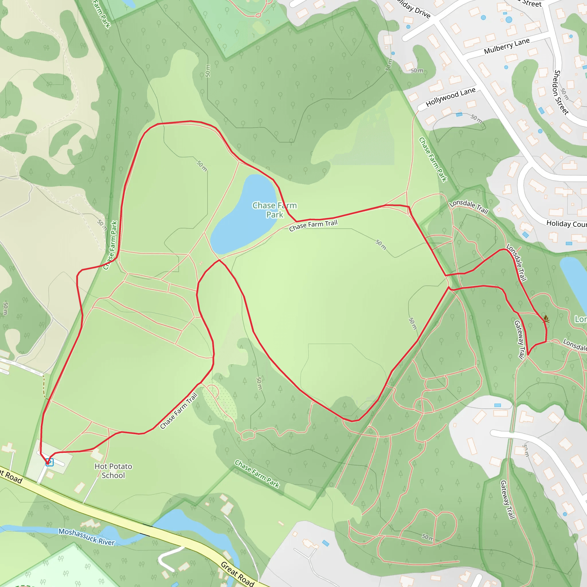 Chase Farm and Lonsdale Loop Trail mobile static map