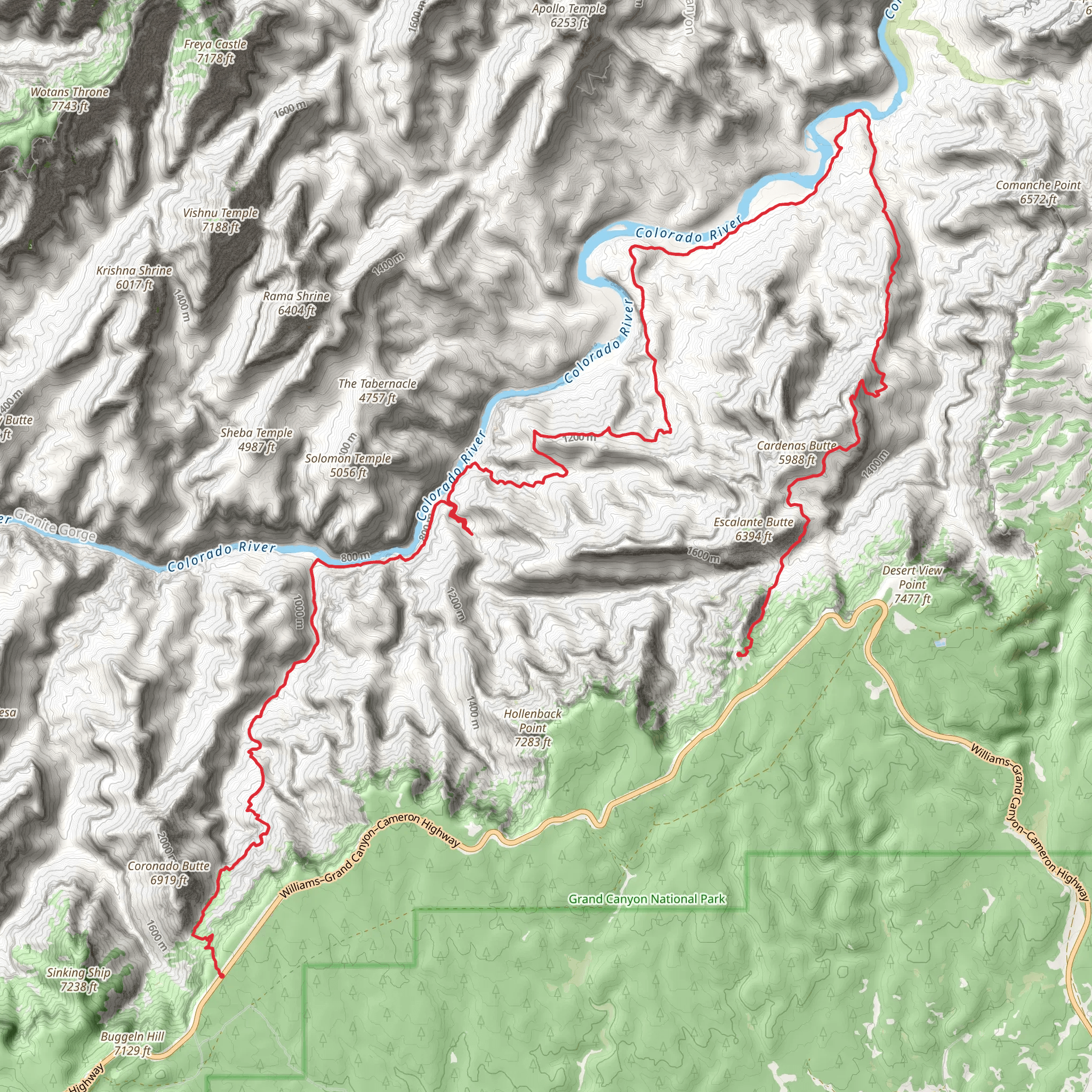 Escalante Route Trail mobile static map