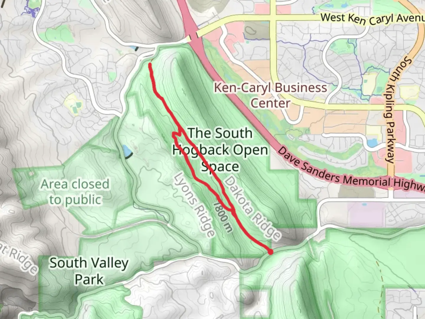 An image depicting the trail Columbine and Cathy Johnson Trail and its surrounding area.