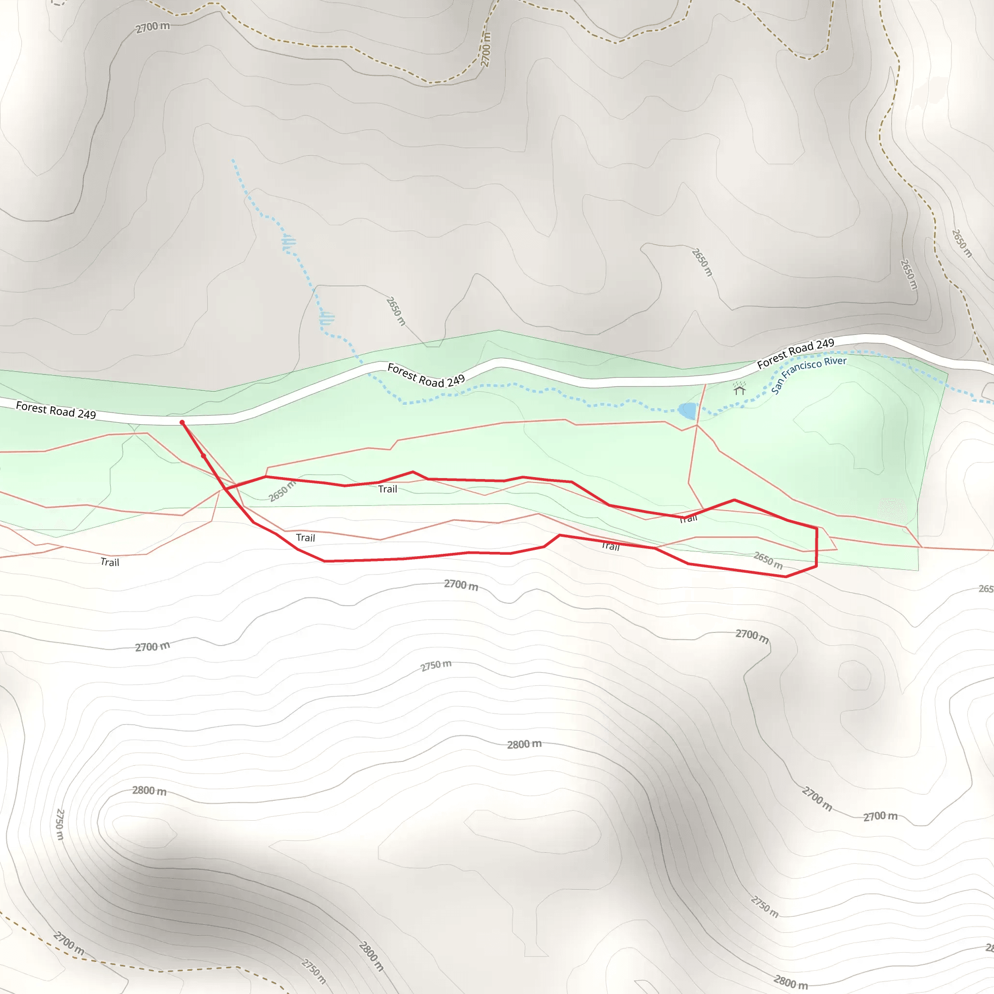 Sidewinder Loop Trail via Valley Bike Trail mobile static map