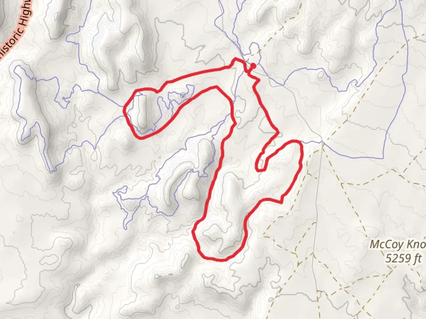 An image depicting the trail Retail Sale Trail and Got Milk Loop and its surrounding area.