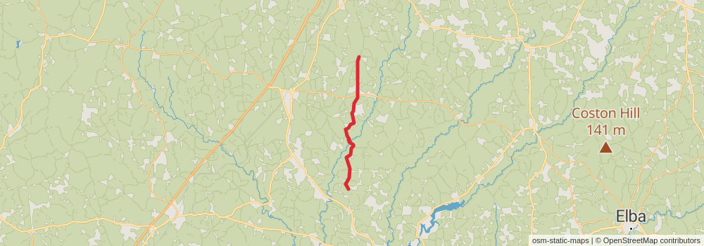 American Perimeter Trail - The South Primary stage 57 Map