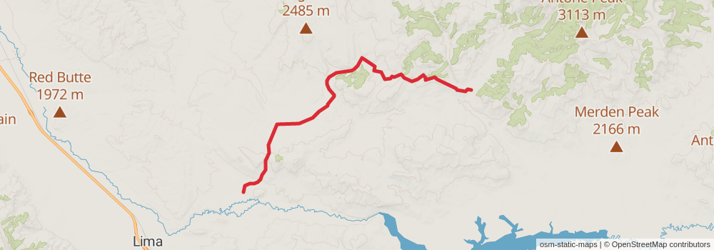 American Perimeter Trail - Rocky Mountains Primary stage 87 Map
