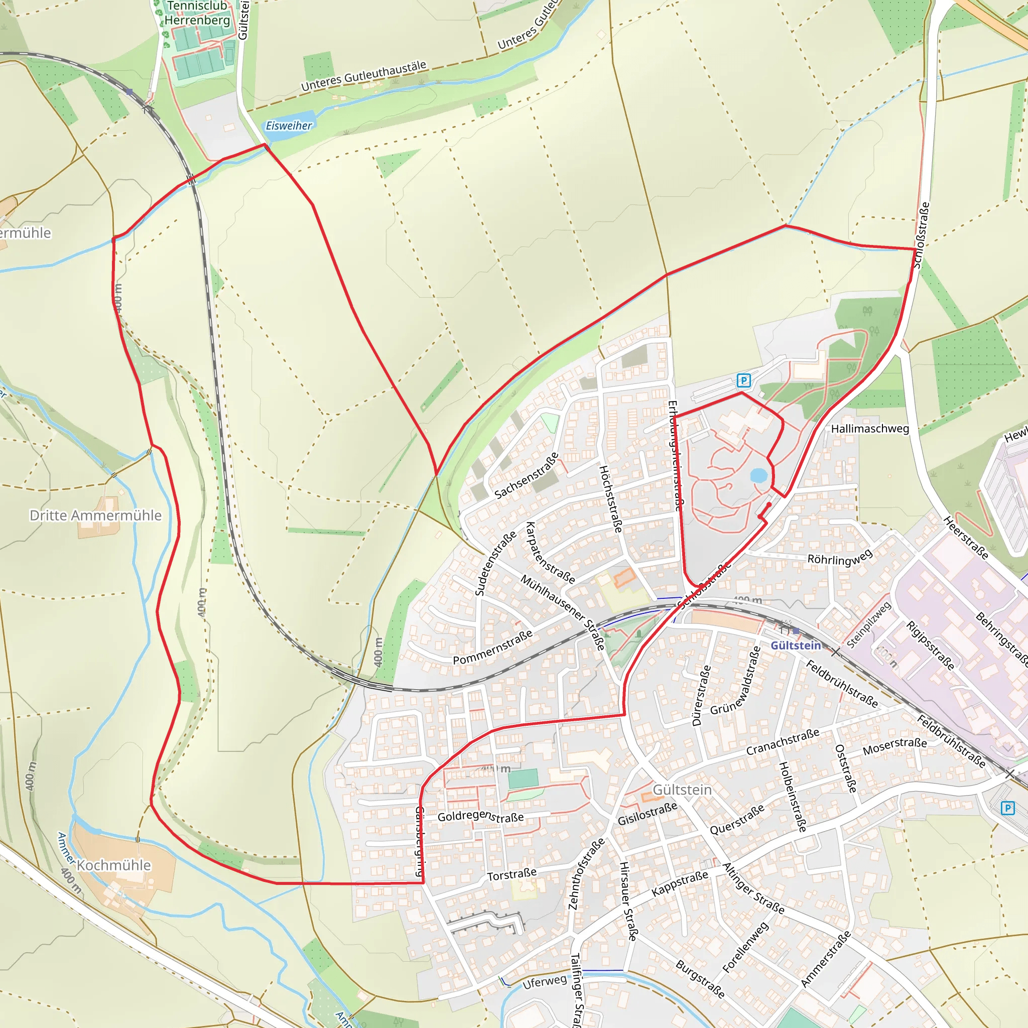 Gültstein Loop via Schloss Gültstein mobile static map