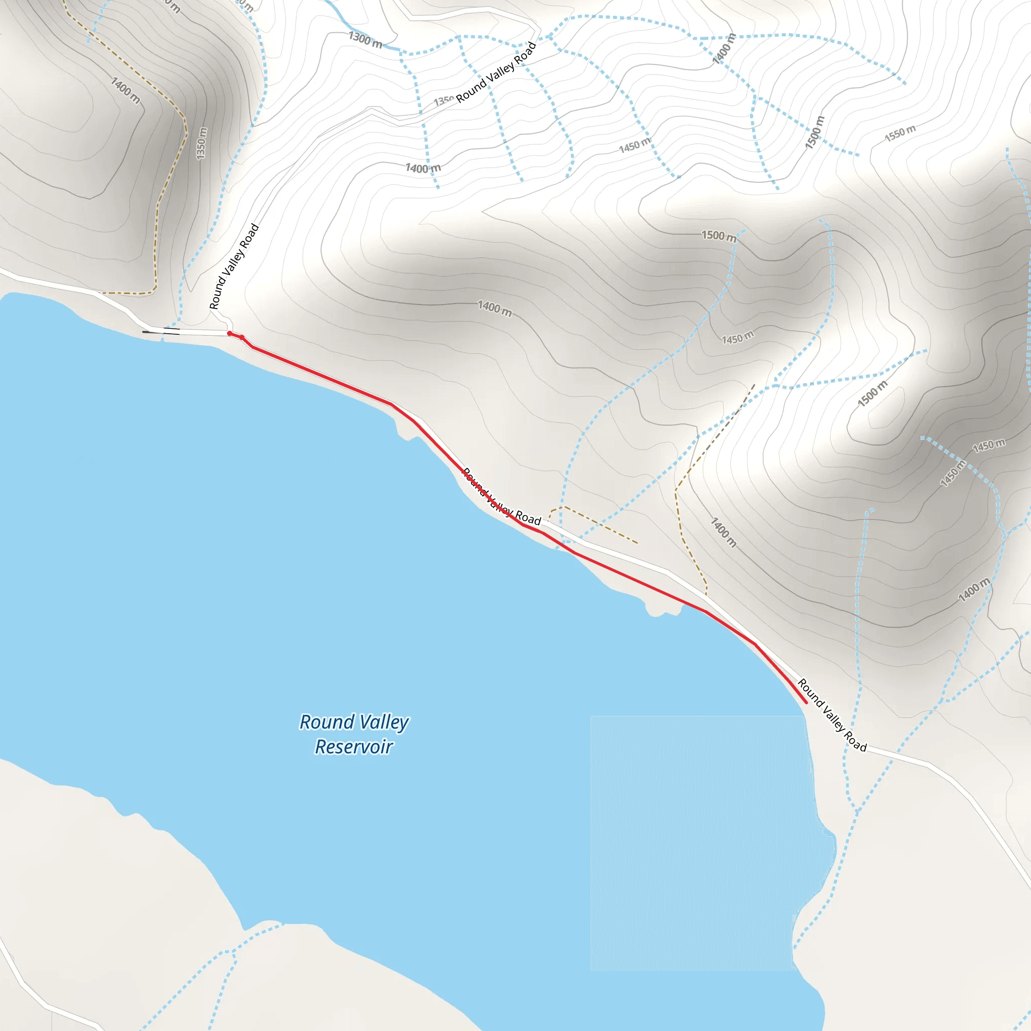 Round Valley Road mobile static map