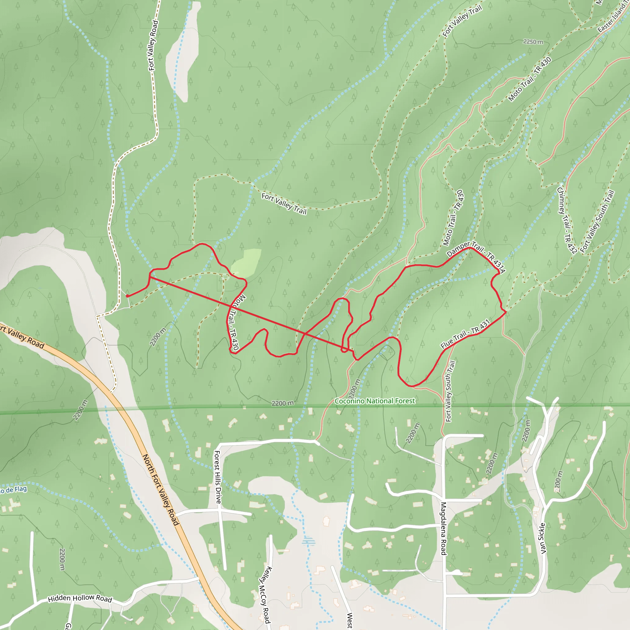 Moto and Flue Trail mobile static map