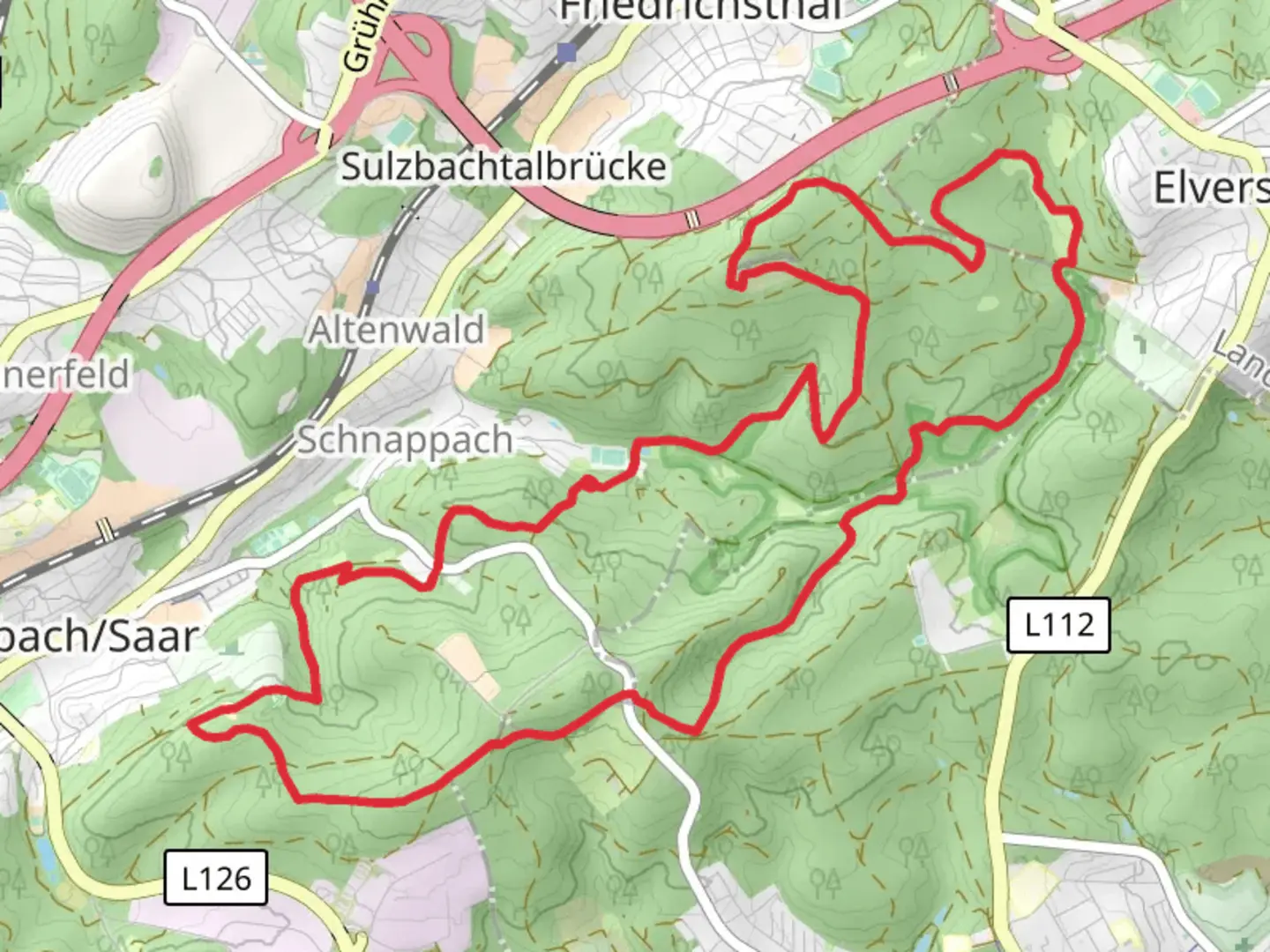 An image depicting the trail Karl May Weg and its surrounding area.