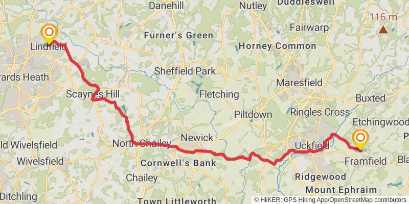 Sussex Hospices Trail stage 5 Map