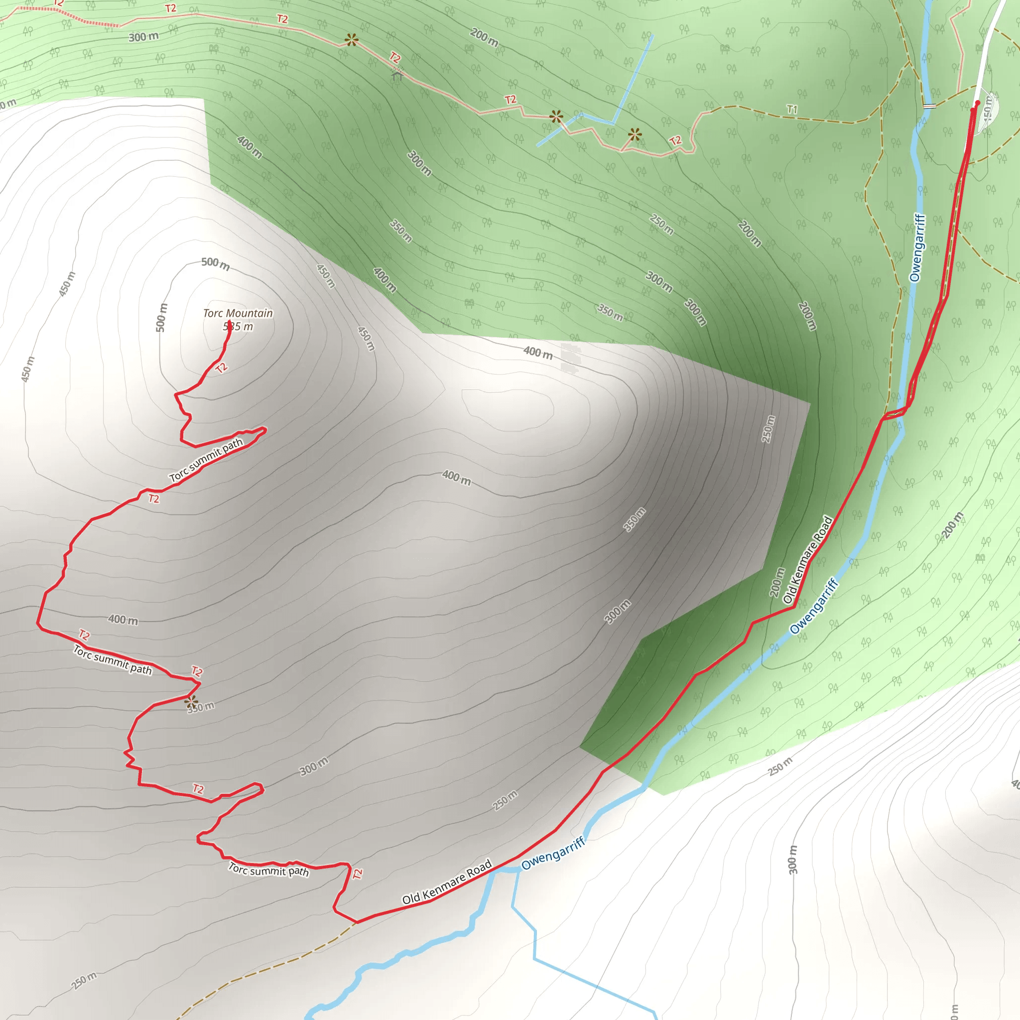 Torc Mountain mobile static map