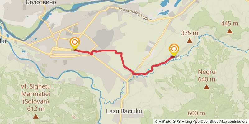 Trans Carpathian Hike stage 58 Map