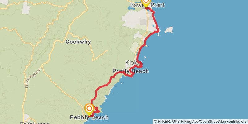 The Great South Coast Walk stage 14 Map