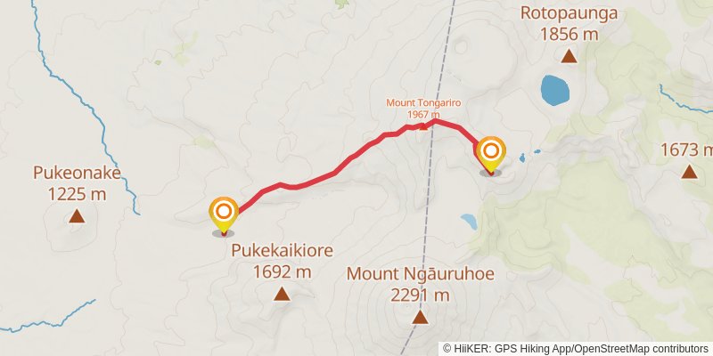 Tongariro Northern Circuit alt 4 Map