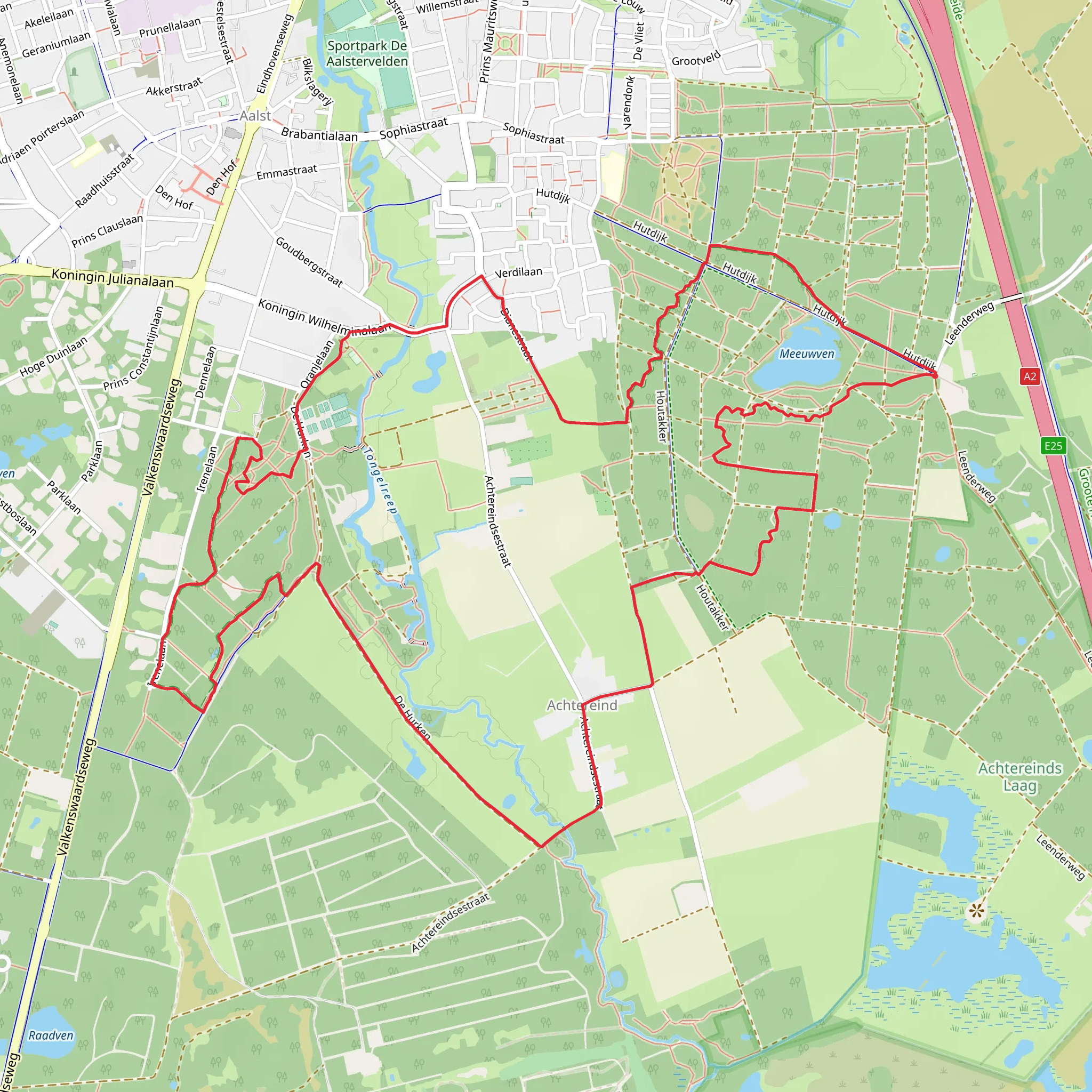 Meeuwven via De Hurken mobile static map