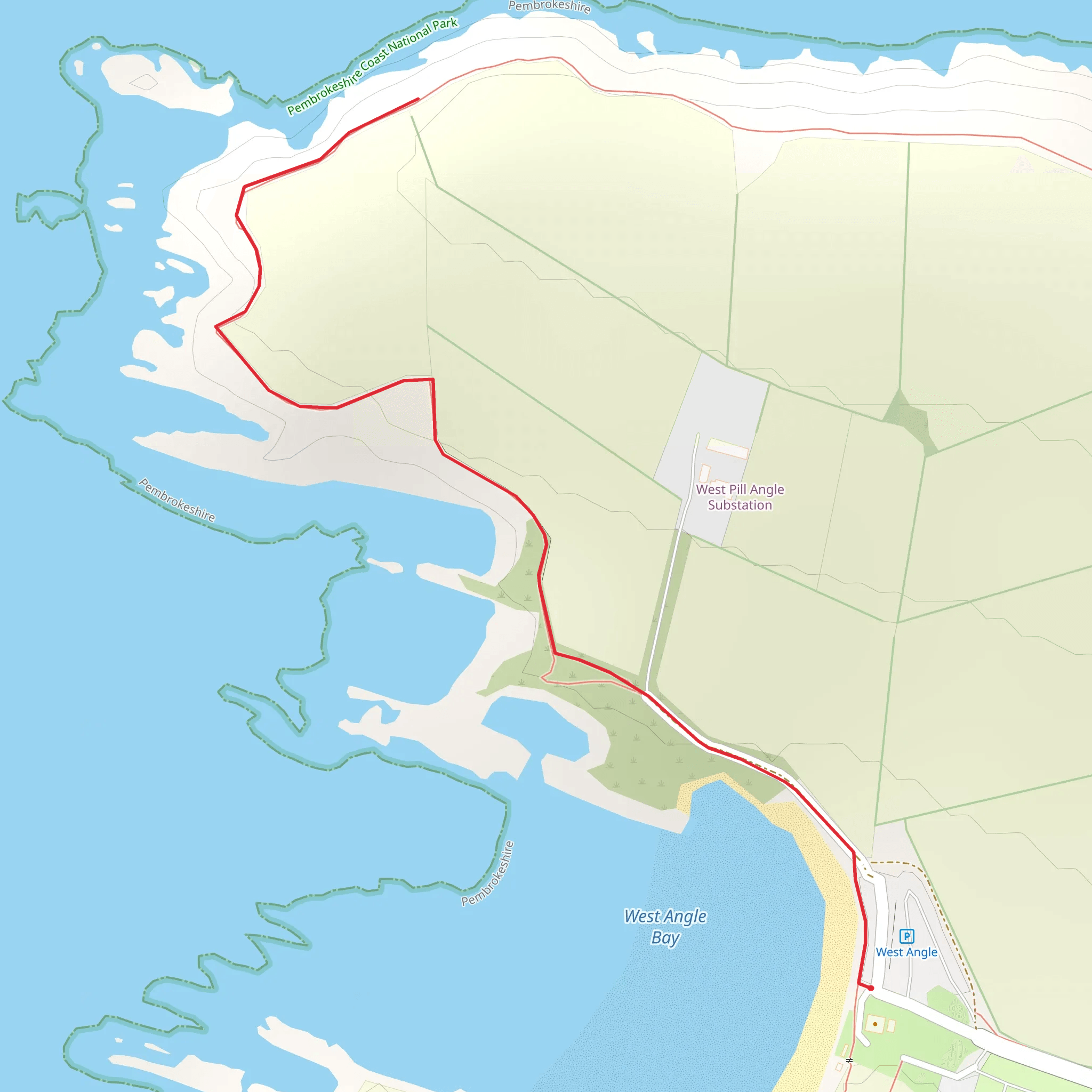 West Angle Bay mobile static map