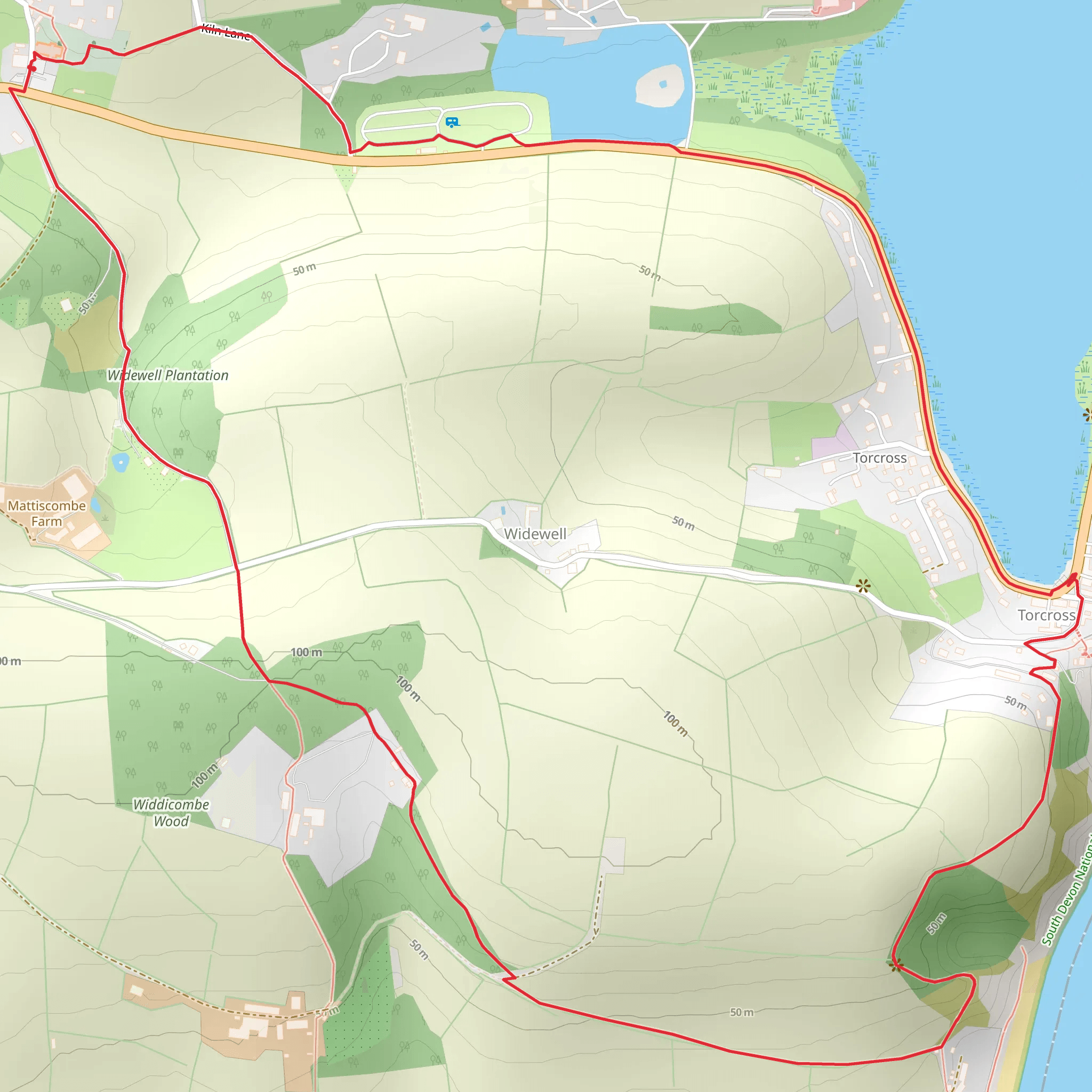 Widewell Plantation and Lower Ley Walk mobile static map