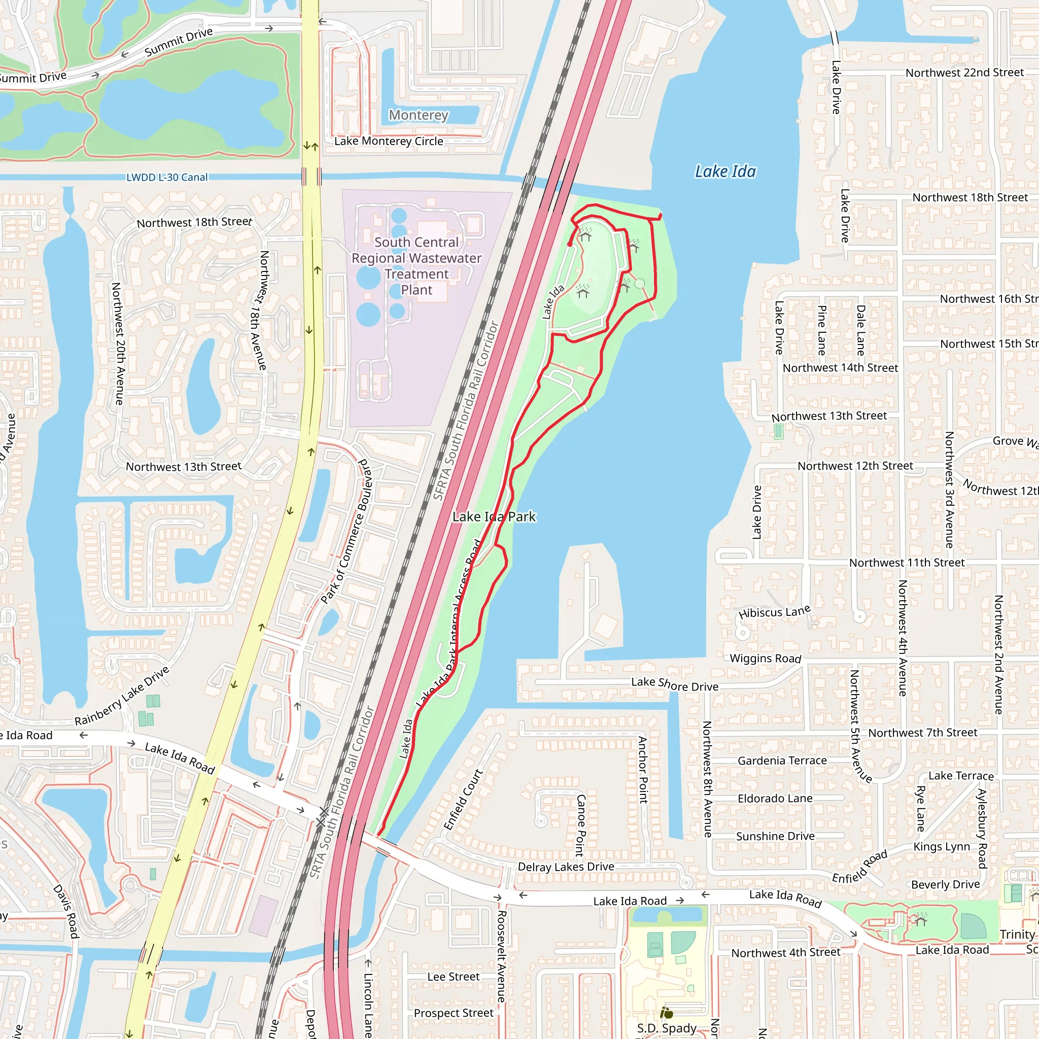 Lake Ida Park Loop mobile static map