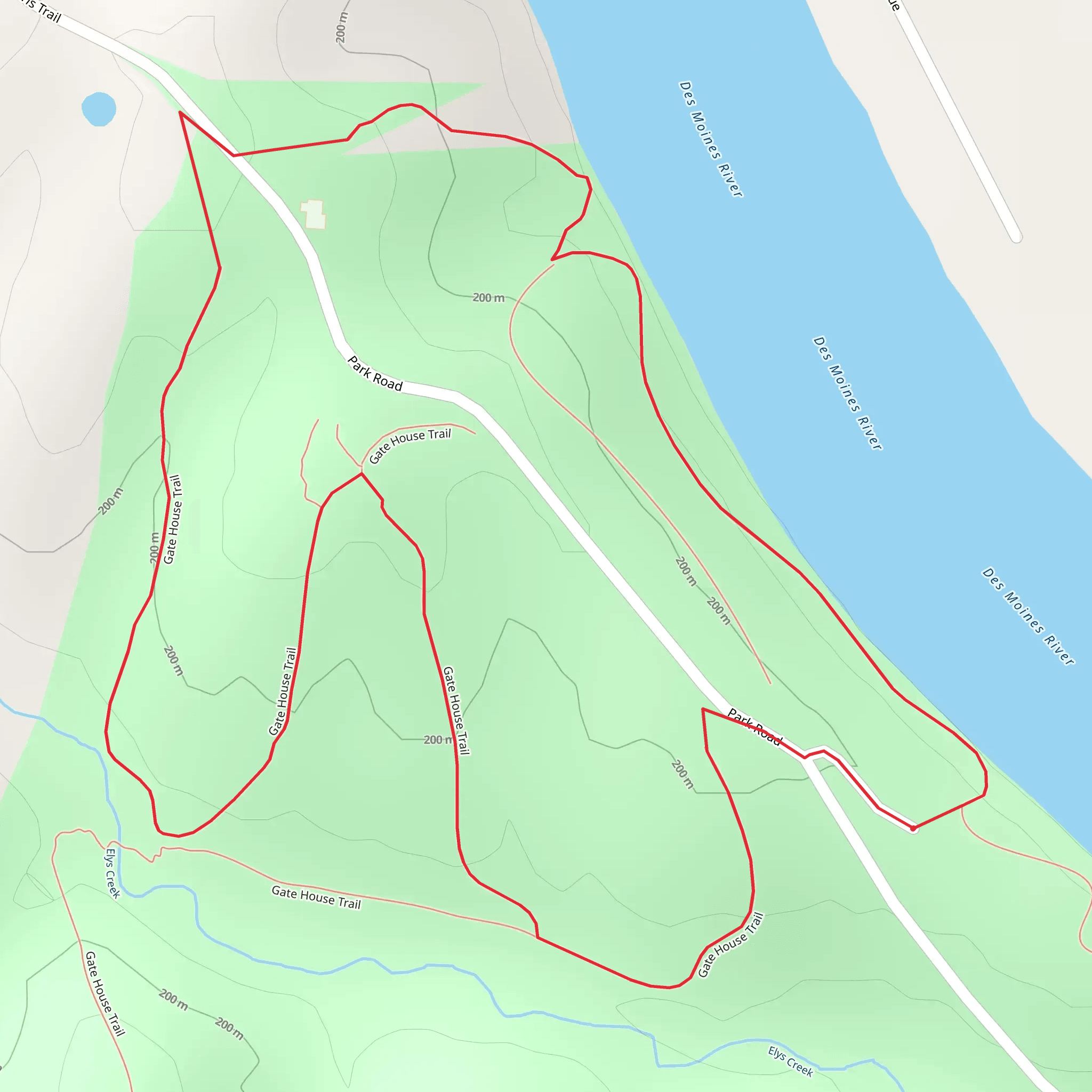 Gate House Loop Trail mobile static map
