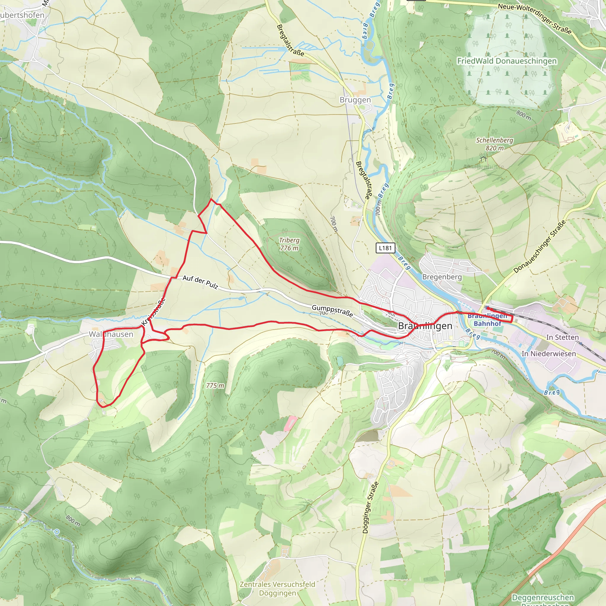 Himmelreich-Jakobusweg and Mistelbrunn Pilgerweg mobile static map