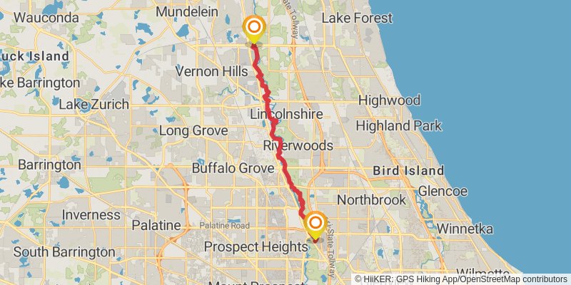 Des Plaines River Trail stage 3 Map