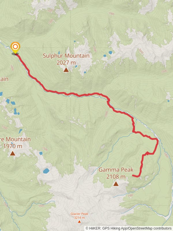Gamma Way Trail mobile static map