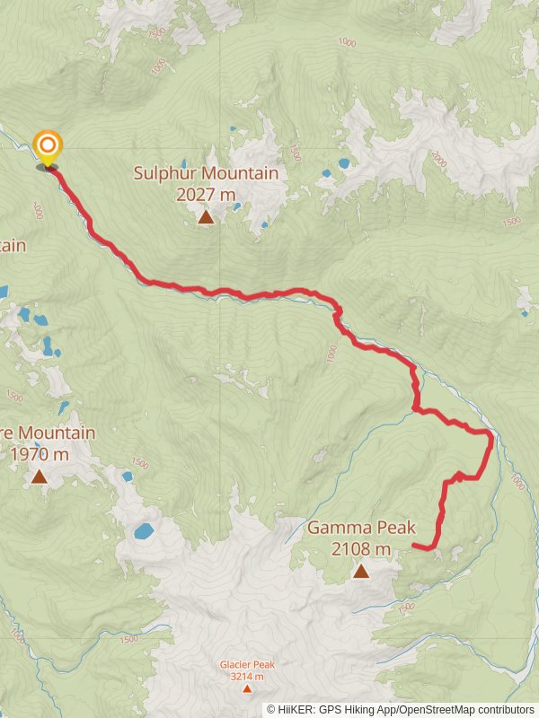 Gamma Way Trail mobile static map