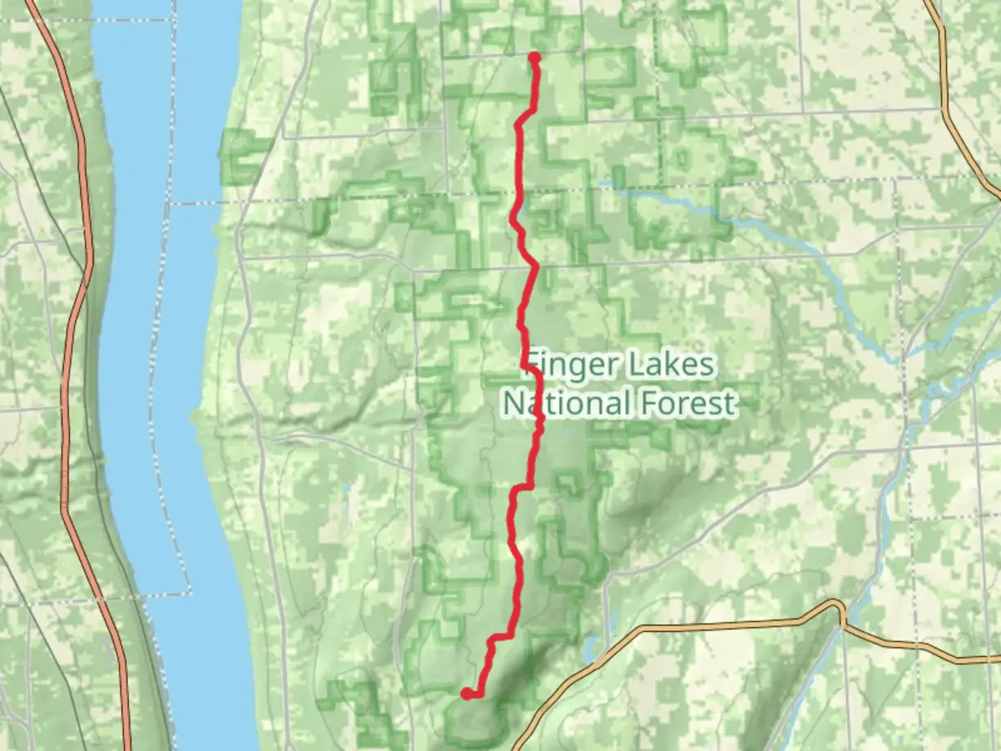 An image depicting the trail Interloken Trail and its surrounding area.