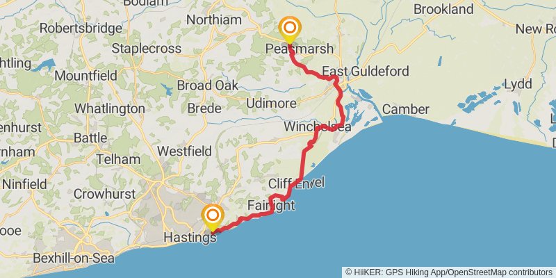 Castles of Sussex Walk stage 4 Map