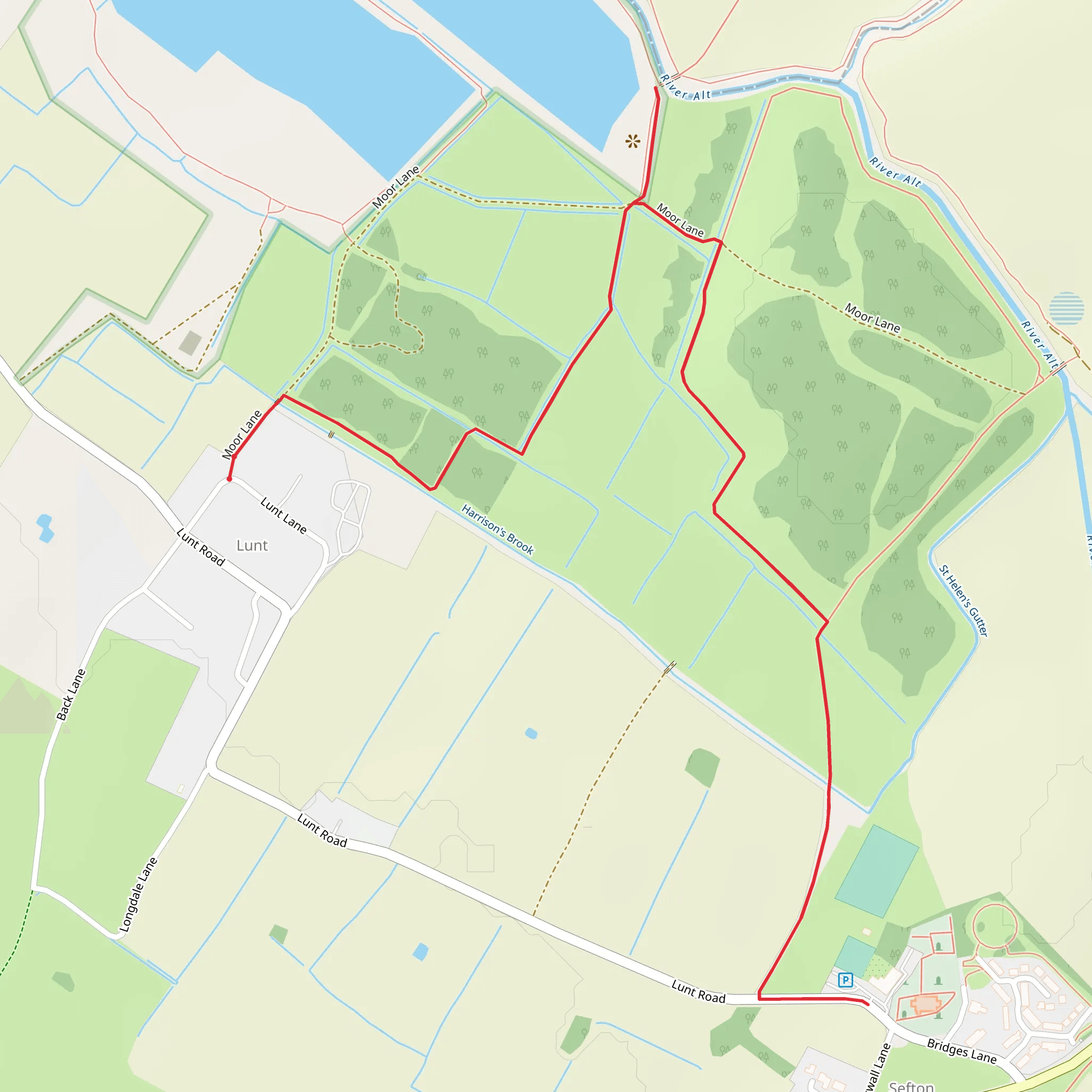 Lunt Meadows Walk mobile static map