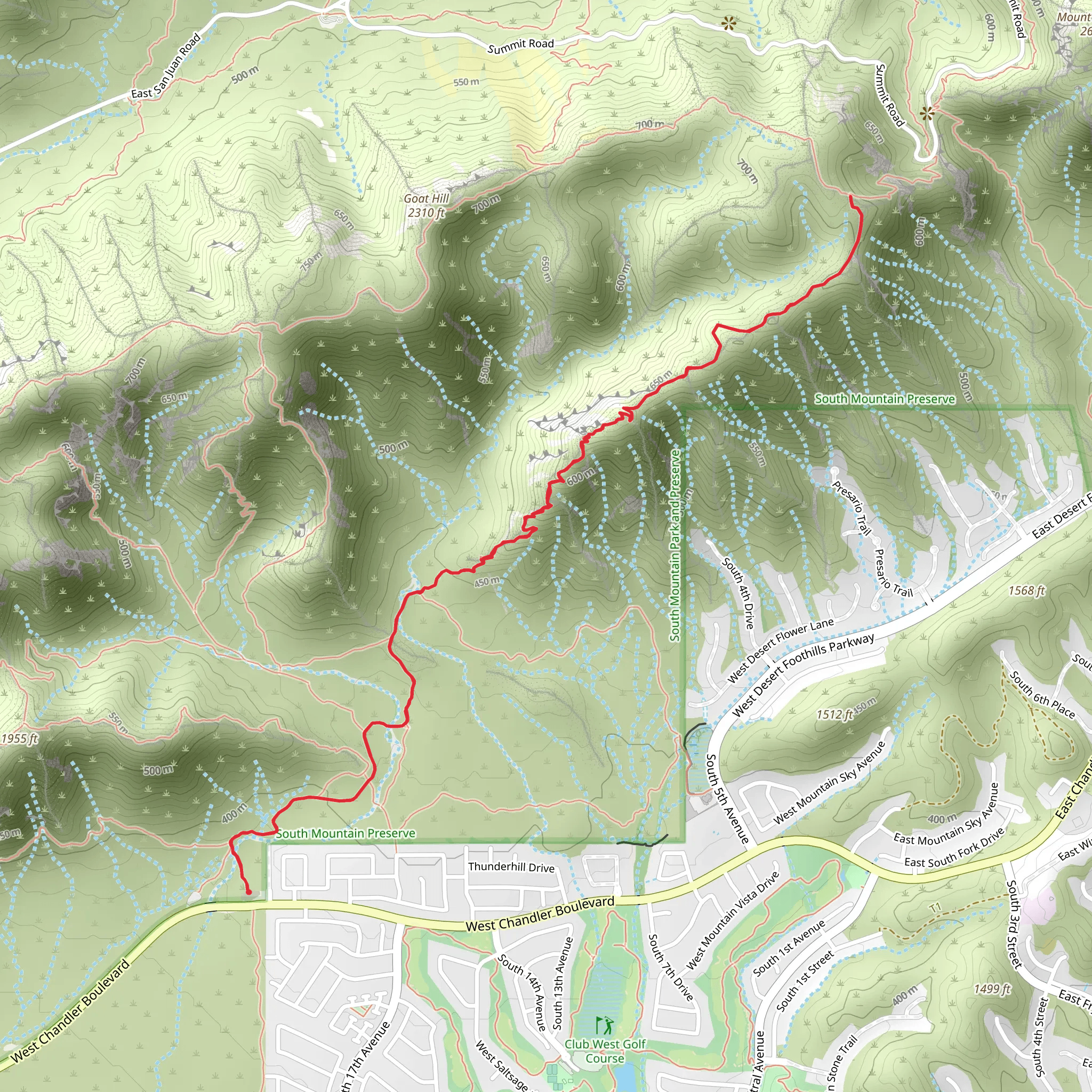 Pyramid Trail mobile static map