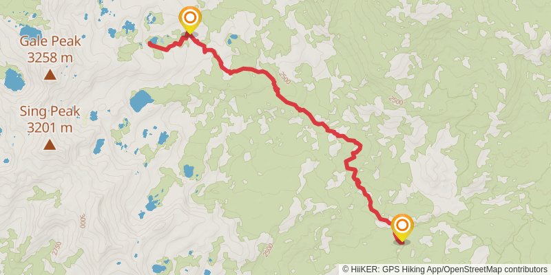 Flat Lake via Walton Trail stage 2 Map
