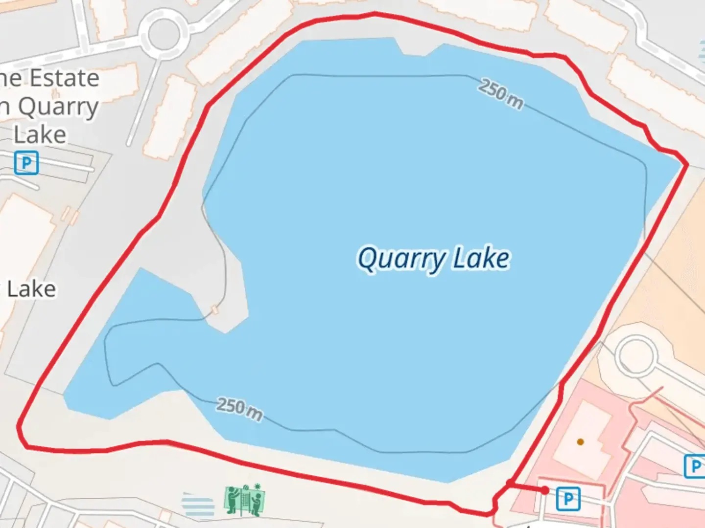 An image depicting the trail Quarry Lake Loop and its surrounding area.
