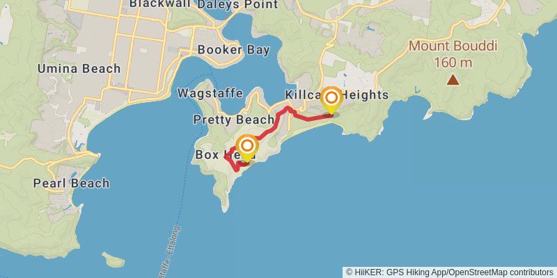 Bouddi Ridge and Coastal Walk spur 7 Map