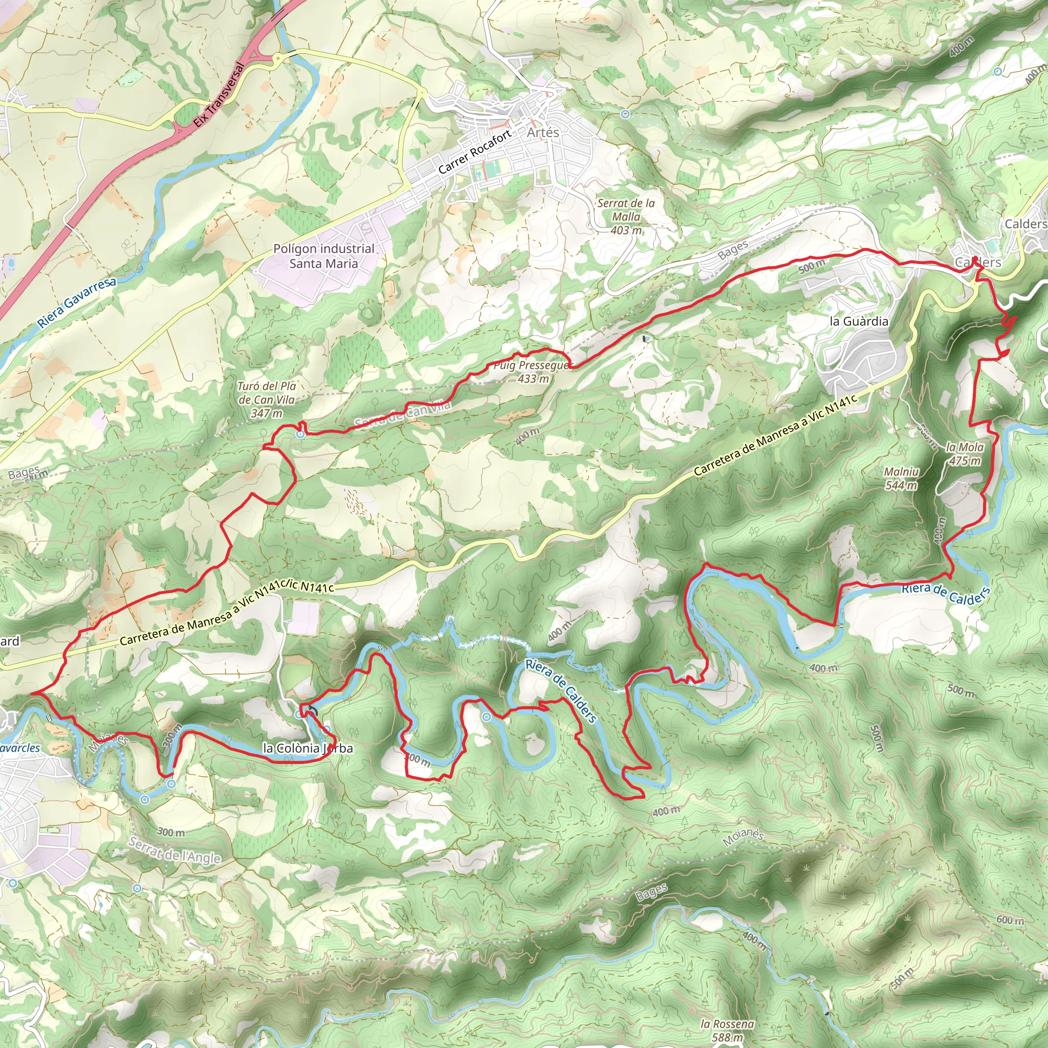 Calders River Trail PR C 197 mobile static map