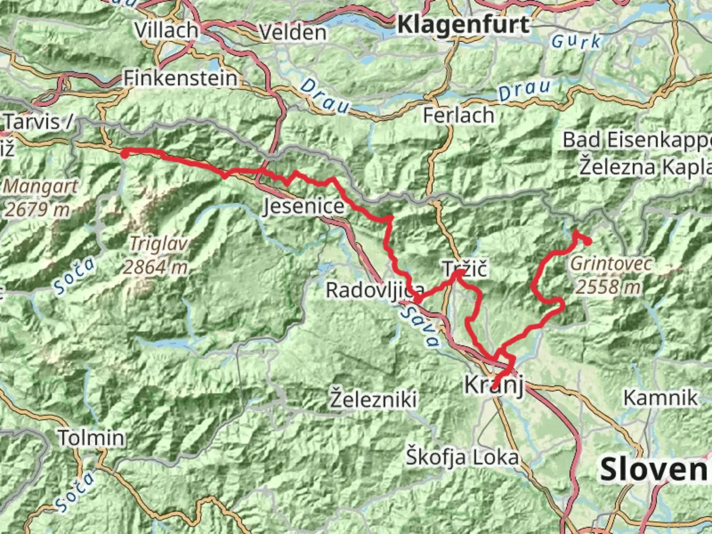 An image depicting the trail Karavanke Trail - Overall Trail and its surrounding area.