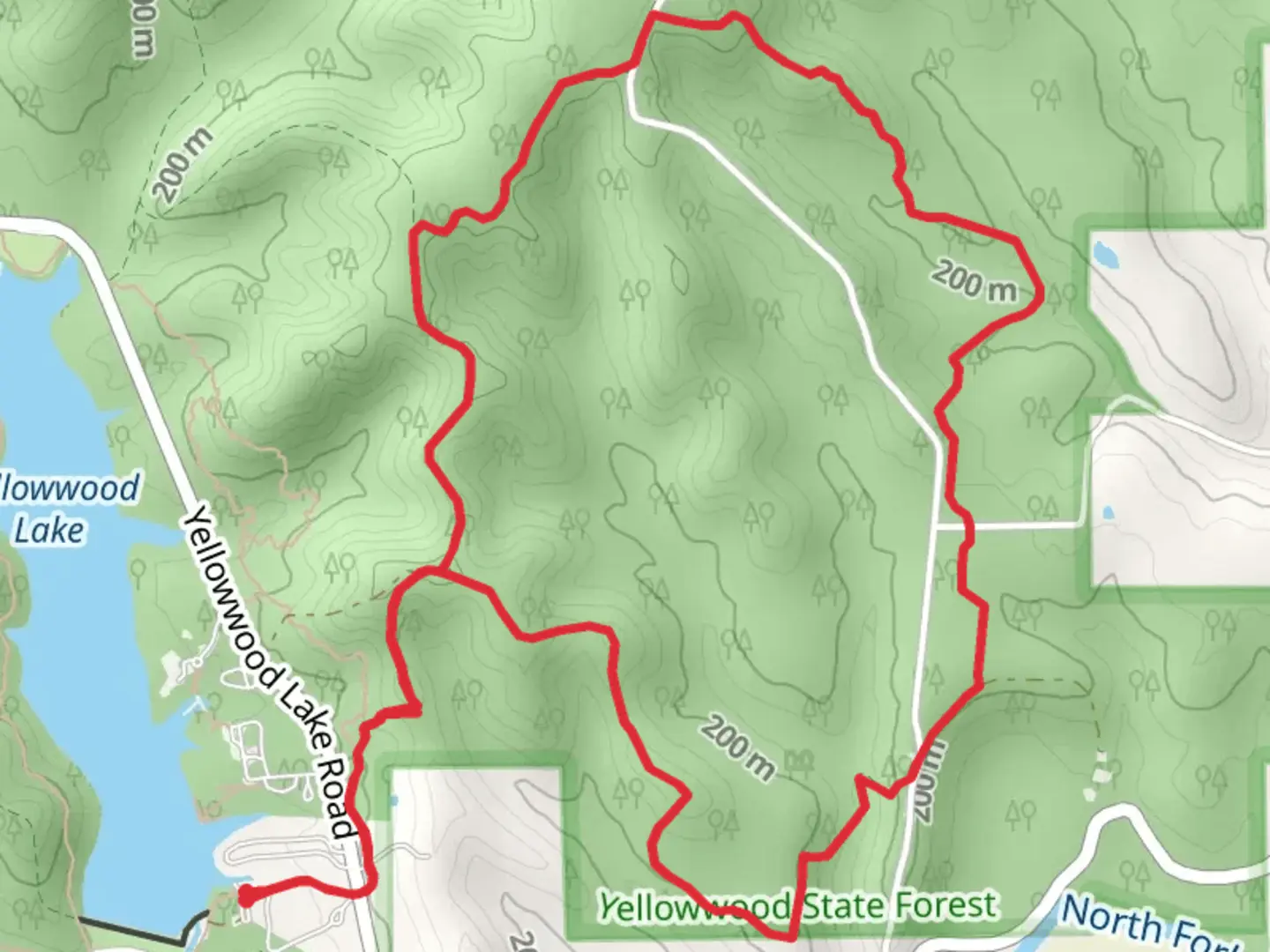 An image depicting the trail Horse Trail Y Loop and its surrounding area.