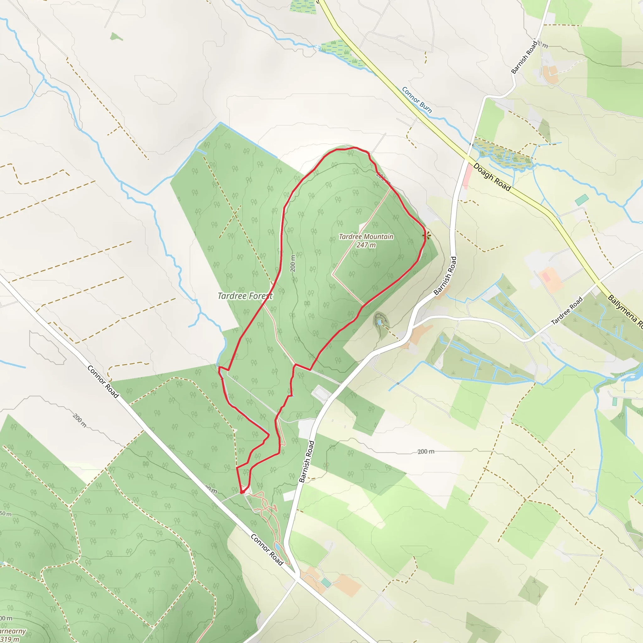 Tardree Forest Walk mobile static map