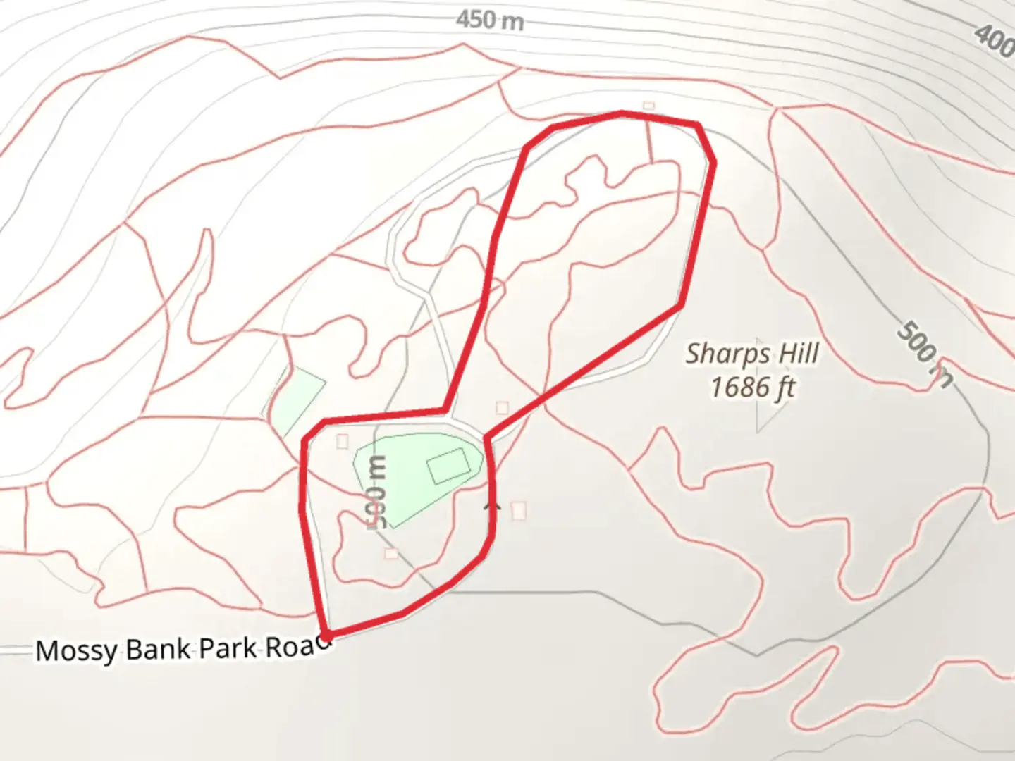 An image depicting the trail Sharps Hill Trail and its surrounding area.