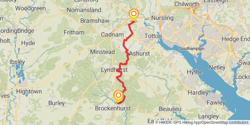 Hampshire Loop stage 12 Map