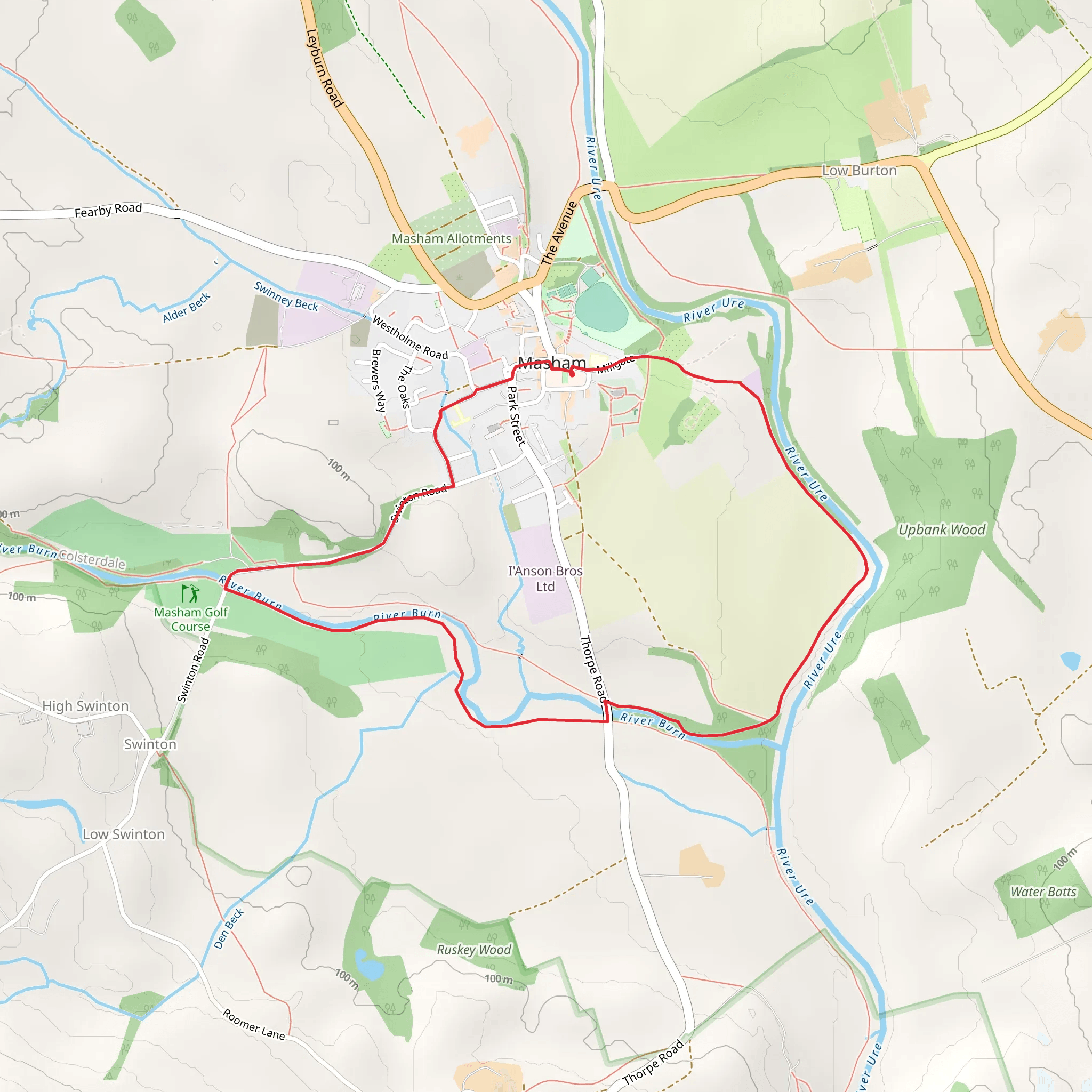 Masham Loop mobile static map