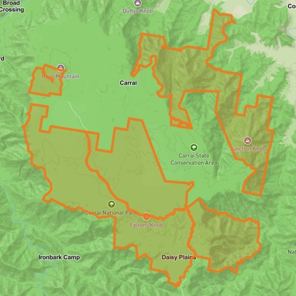 Carrai National Park mobile static map