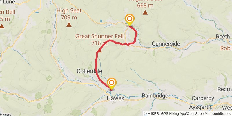 Middleton in Teesdale to Dover Walk stage 3 Map