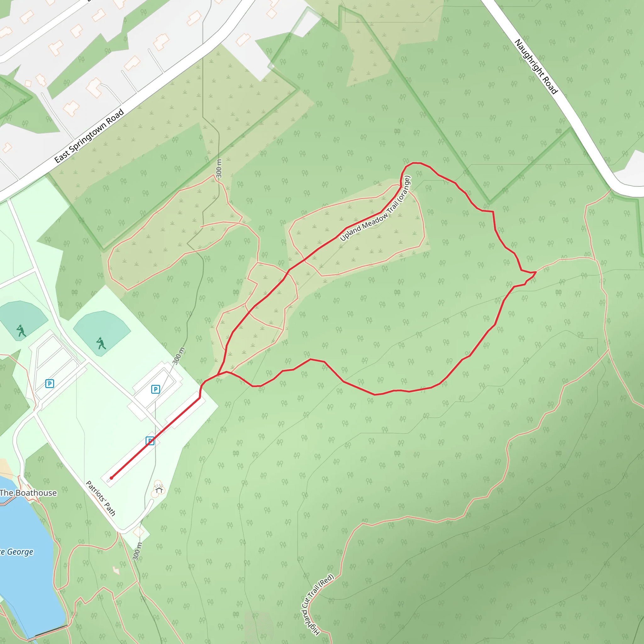 Upland Meadow Loop Trail-Orange mobile static map