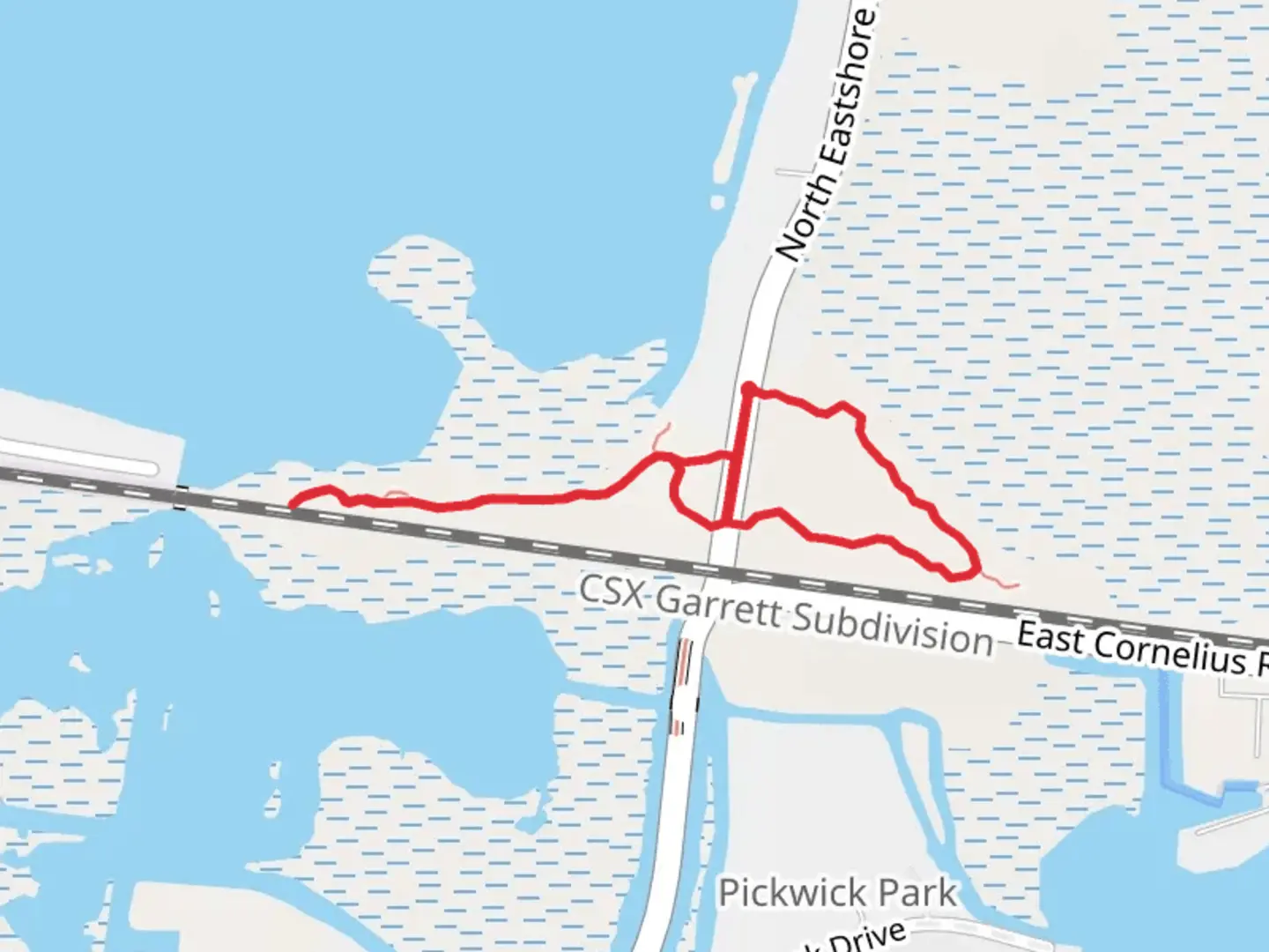 An image depicting the trail Buck Island and its surrounding area.