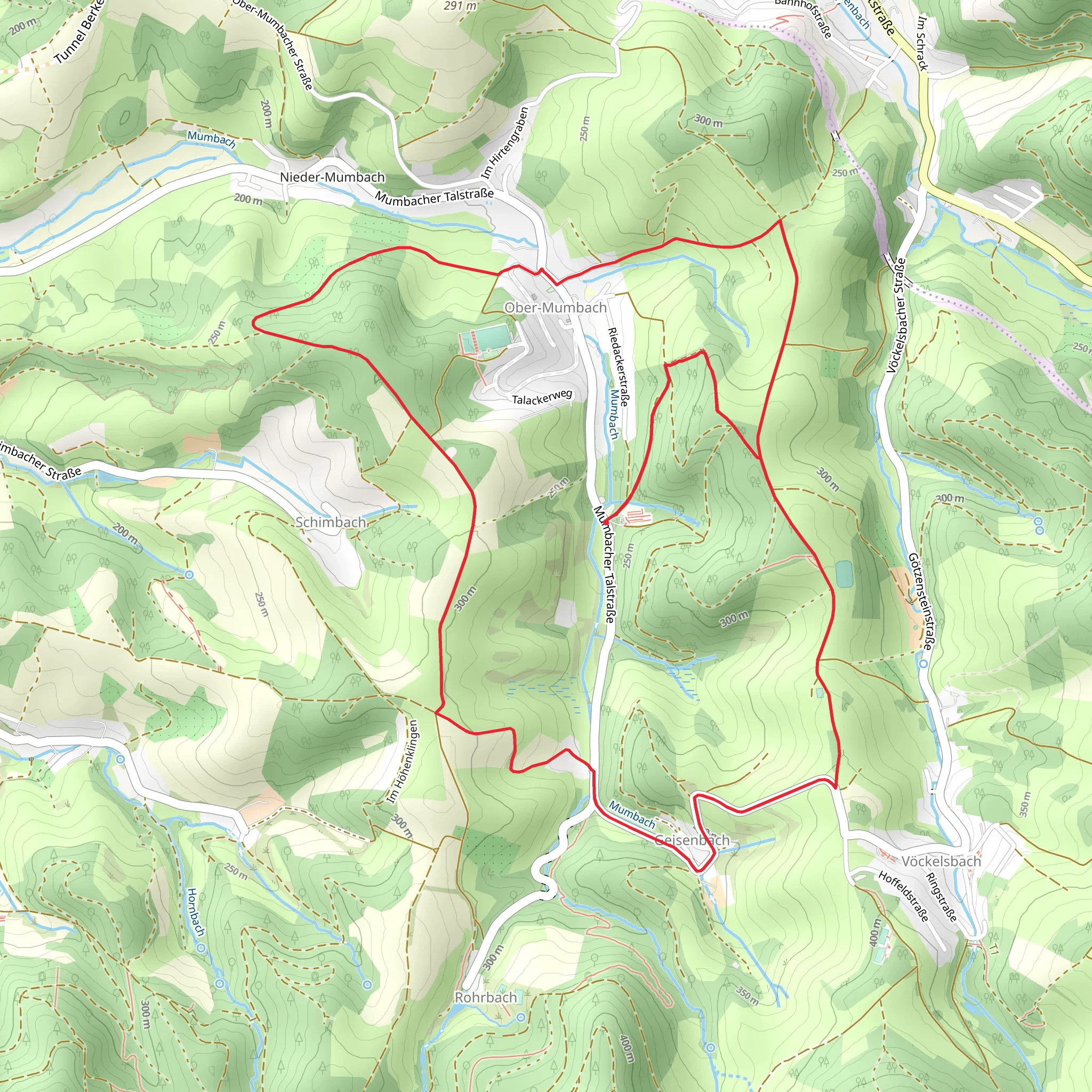 Ober Ramstadt Wiesenbach Loop mobile static map