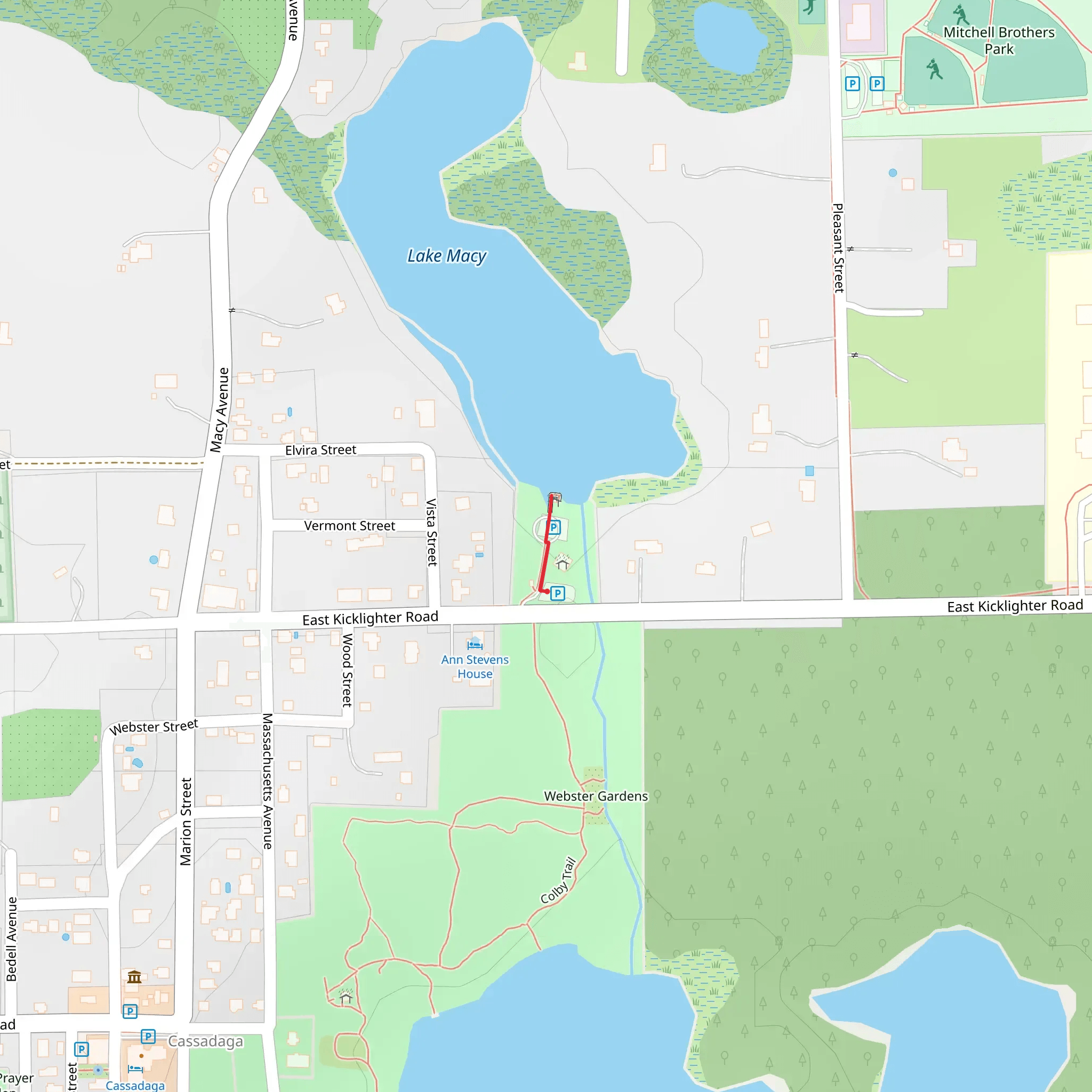 Lake Macy Park Walk mobile static map